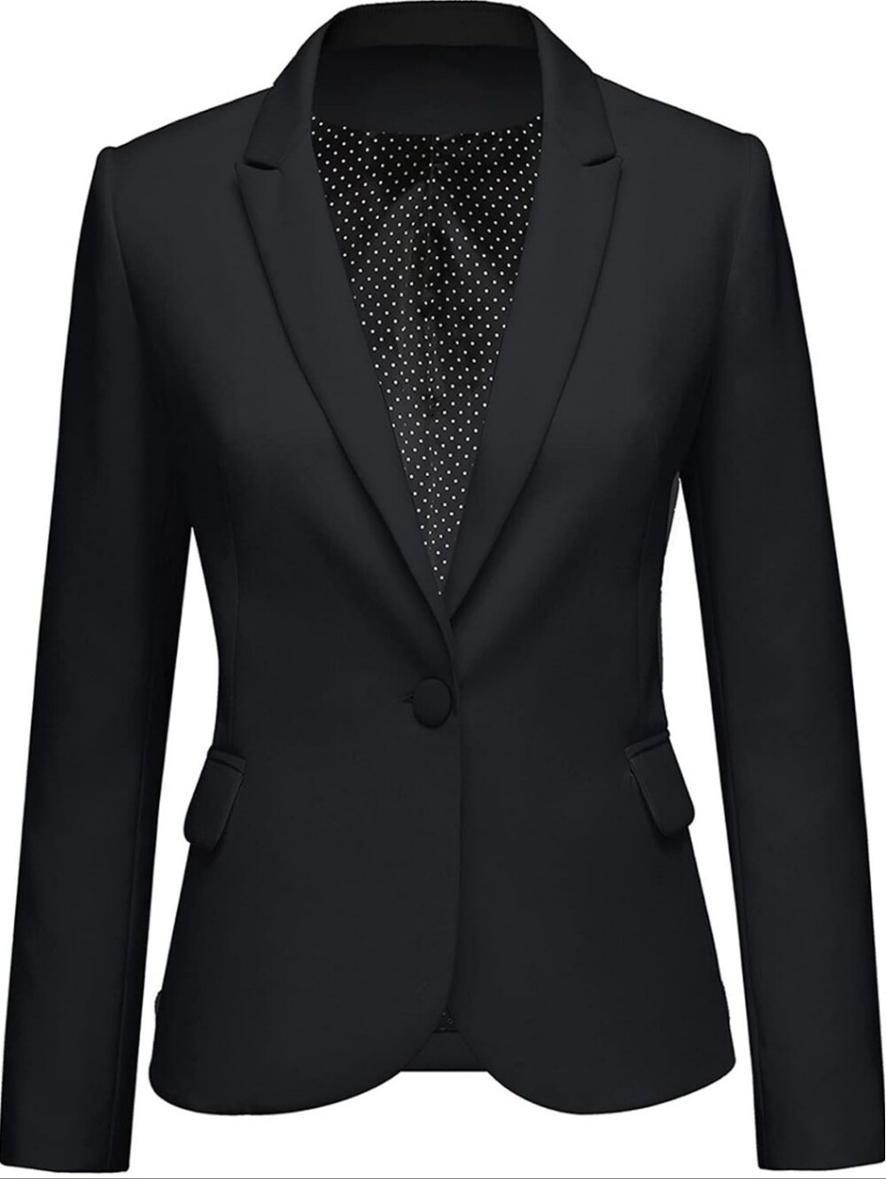 PLUS SIZE Classic Black Single-Button Blazer
